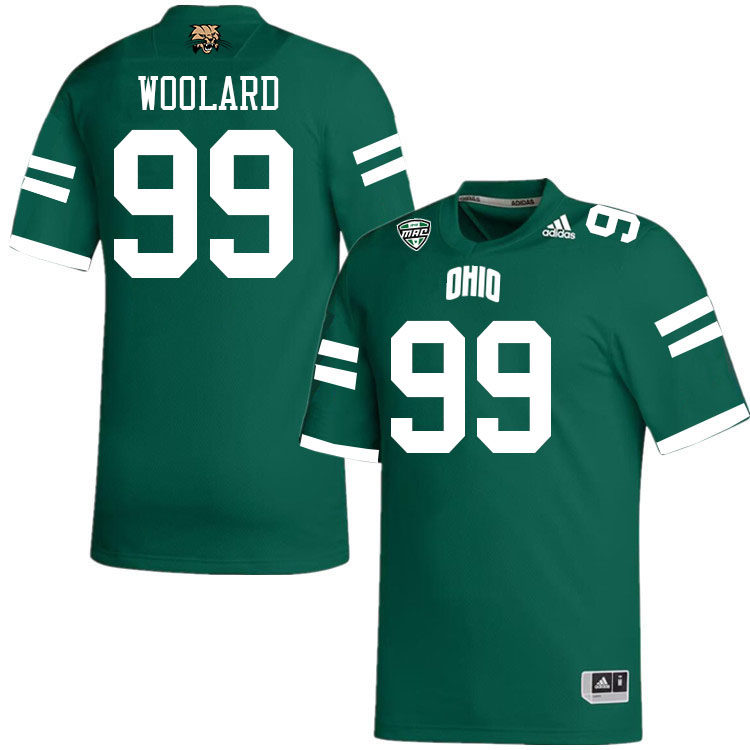 Ohio Bobcats #99 Joey Woolard College Football Jerseys Stitched-Green